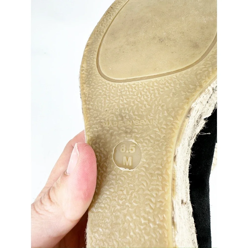 Vince‎ Sonora Peep-Toe Suede Espadrille Wedge Sandals Size 8.5M